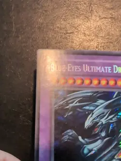 Yu-Gi-Oh SECRET RARE BLUE-EYES ULTIMATE DRAGON RP01-EN000 1996 COPYRIGHT VLP - Image 5