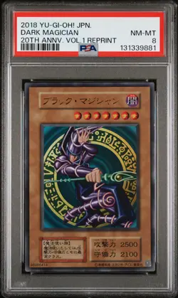 2018 YU-GI-OH! JPN 20TH ANNIVERSARY VOLUME 1 REPRINT DARK MAGICIAN PSA 8 - Image 1