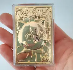 Vintage 1999 Burger King 23K Gold Plated Trading Card W/ Pokeball Jigglypuff - Image 2