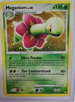 Pokemon Meganium 13/123 Mysterious Treasures Holo Rare Card English 2007 - Image 1