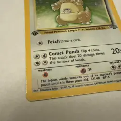 Kangaskhan Pokemon Card 90 HP Holo Rare Wizards of the Coast 1st Edition - Image 3