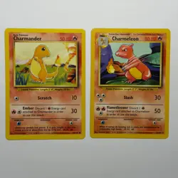 Pokemon TCG Charmander Charmeleon 2-Card Evolution Lot WOTC Vintage 1999 - Image 1