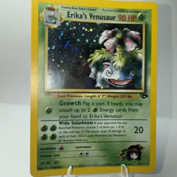 Erika's Venusaur Gym Challenge Pokemon TCG Holo Rare Card 4/132 Wotc Holo Lp - Image 1