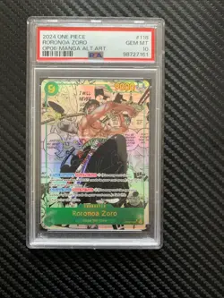 PSA-10 Manga Zoro + Alt Arts And Secret Rares + Free Cards That Come With Binder - Image 1