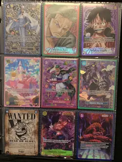 PSA-10 Manga Zoro + Alt Arts And Secret Rares + Free Cards That Come With Binder - Image 2