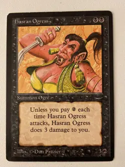 Magic the Gathering MTG Arabian Nights Hasran Ogress Dark LP (Beta Bob) - Image 1