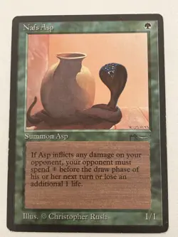 Magic the Gathering MTG Arabian Nights Nafs Asp Dark MP (Beta Bob) - Image 1