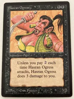 Magic the Gathering MTG Arabian Nights Hasran Ogress Light MP (Beta Bob) - Image 1