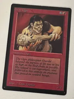 Magic the Gathering MTG Beta Gray Ogre MP (Beta Bob) - Image 1