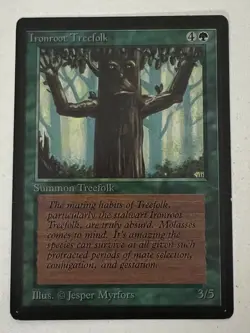 Magic the Gathering MTG Beta Ironroot Treefolk LP (Beta Bob) - Image 1