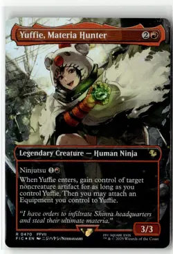 Yuffie, Materia Hunter (Borderless) (Chocobo Track Foil) R Commander: FINAL FANT - Image 1