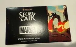 MTG Secret Lair x Marvel's Spider-Man: Heroic Deeds Rainbow Foil Edition In-Hand - Image 1