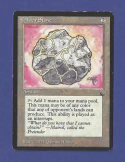 1994 Magic the Gathering - Fellwar Stone - Artifact - The Dark MTG - Image 1