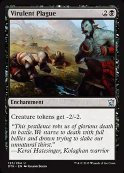 1 x Virulent Plague - Foil - Dragons of Tarkir - Light Play - MTG - Image 1