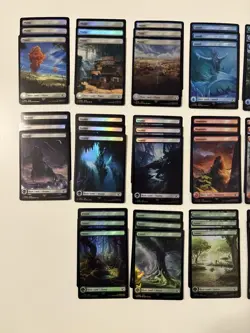 MTG Final Fantasy 48 Foil Full Art Lands Lot. NM - Image 2