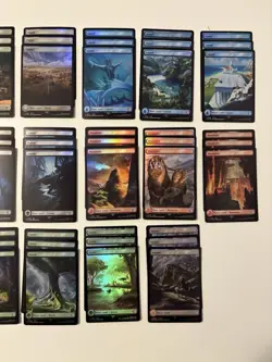 MTG Final Fantasy 48 Foil Full Art Lands Lot. NM - Image 3