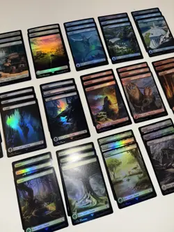 MTG Final Fantasy 48 Foil Full Art Lands Lot. NM - Image 4