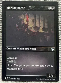MTG Markov Baron Etched Foil 114 March Of The Machine: The Aftermath MTG Card - Image 1