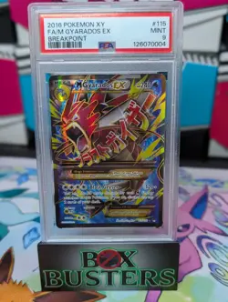 Pokemon Mega M Gyarados EX Full Art 115/122 Breakpoint #115 MINT PSA 9 - Image 1