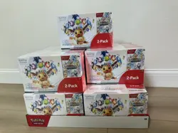 Pokemon TCG Prismatic Evolutions ETB with Booster Bundle Costco 2-Pack Sealed - Image 1