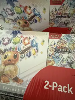 Pokemon TCG Prismatic Evolutions ETB with Booster Bundle Costco 2-Pack Sealed - Image 2