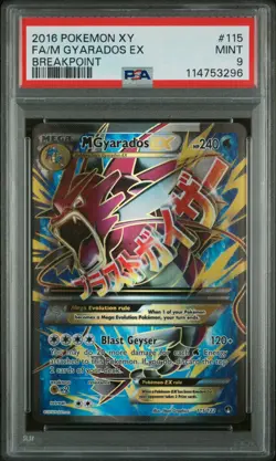 Pokemon TCG M Gyarados EX Breakpoint Full Art 115/122 PSA 9 MINT! - Image 1