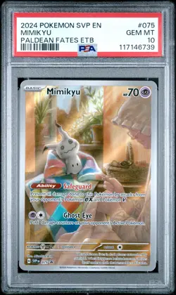 2024 POKEMON SVP EN-SV BLACK STAR PROMO #075 MIMIKYU PSA 10 - Image 1