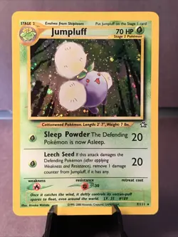 Pokemon TCG Jumpluff 7/111 Neo Genesis Unlimited Holo Rare 2000 VTG WOTC NM - Image 1