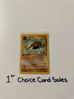 Pokemon TCG 1st Edition Kabuto Fossil 50/62 1999-2000 LP- /MP+ - Image 1