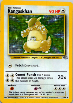 Pokemon TCG Kangaskhan Jungle 5/64 Holo Unlimited Holo Rare - Image 1