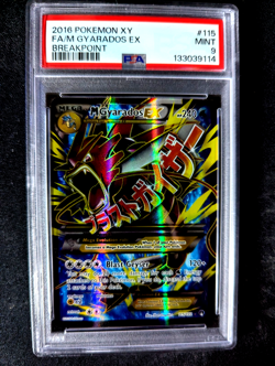 2016 POKEMON XY BREAKPOINT #115 FULL ART M GYARADOS EX PSA 9 - Image 1