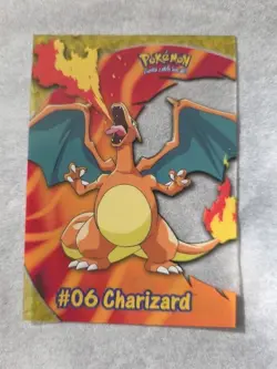 RARE Charizard Clear - 2000 Topps Pokemon TV Animation #06 NM - Image 1