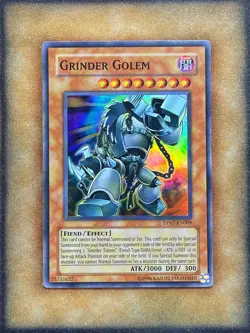Yugioh Grinder Golem DP07-EN009 Super Rare MP - Image 1