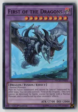 Yugioh First of the Dragons NECH-EN050 1st Edition Super Rare NM - Image 1