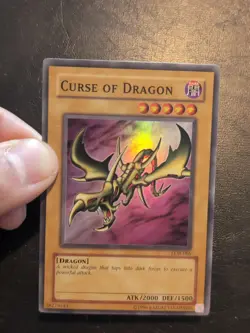 Yu-Gi-Oh! SUPER RARE CARD CURSE OF DRAGON LOB-066 1996 VINTAGE PRINT VLP - Image 3