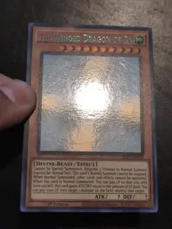 Yu-Gi-Oh! GHOST RARE CARD THE WINGED DRAGON OF RA LED7-EN000 1ST NM/VLP - Image 2