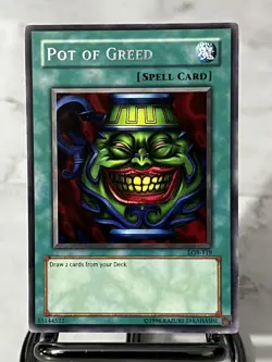 Yu-Gi-Oh! TCG Pot of Greed Legend of Blue Eyes White Dragon LOB-119 Unlimited - Image 1