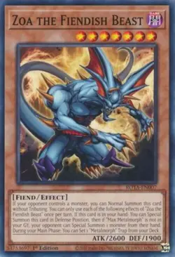 Yugioh! Zoa the Fiendish Beast - ROTA-EN007 - Common - 1st Edition Near Mint, En - Image 1
