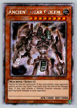 Ancient Gear Golem Yugioh RA03-EN151 Platinum Secret Rare PSR NM - Image 1
