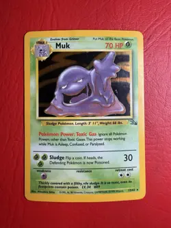 Pokemon TCG Muk Holo Rare Card 13/62 Fossil - Image 1