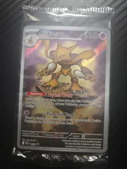 Sealed Pokemon Alakazam MEP 9 2025 Mega Evolution ETB Black Star Promo Card New - Image 1