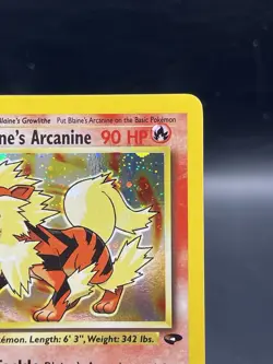 Blaine’s Arcanine 1/132 Holo Rare Gym Challenge WOTC Vintage Pokemon Card NM - Image 3