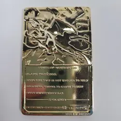 1999 gold-plated metal Charizard Pokemon card - Image 2