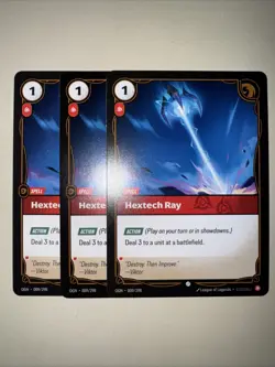 Riftbound TCG Hextech Ray OGN 009/298 English NM X3 Playset Card Game CCG - Image 1