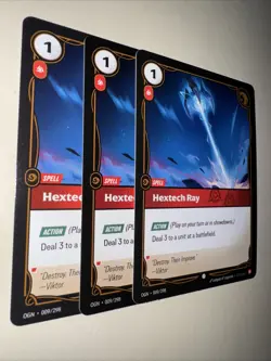 Riftbound TCG Hextech Ray OGN 009/298 English NM X3 Playset Card Game CCG - Image 2