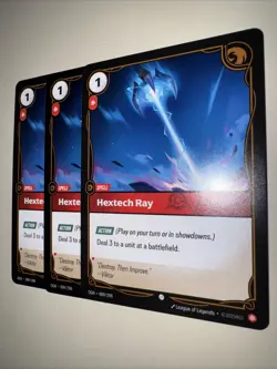 Riftbound TCG Hextech Ray OGN 009/298 English NM X3 Playset Card Game CCG - Image 3