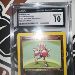 CGC 10 Hitmonchan 2003 Best of Game Promo 2 Reverse Holo Pokemon Card - Image 3