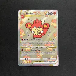 Pokemon Card Simisear Crown Zenith Galarian Gallery Alt Art Vstar GG37/GG70 - Image 1