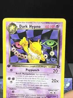 Pokemon Card Dark Hypno 26/82 Non Holo Team Rocket 1st Edition Light Play 2 - Image 2