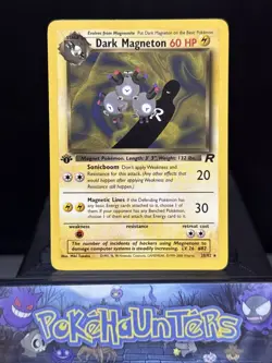 Pokemon Card Dark Magneton 28/82 Non Holo Rare Team Rocket 1st Edition WOTC NM - Image 1